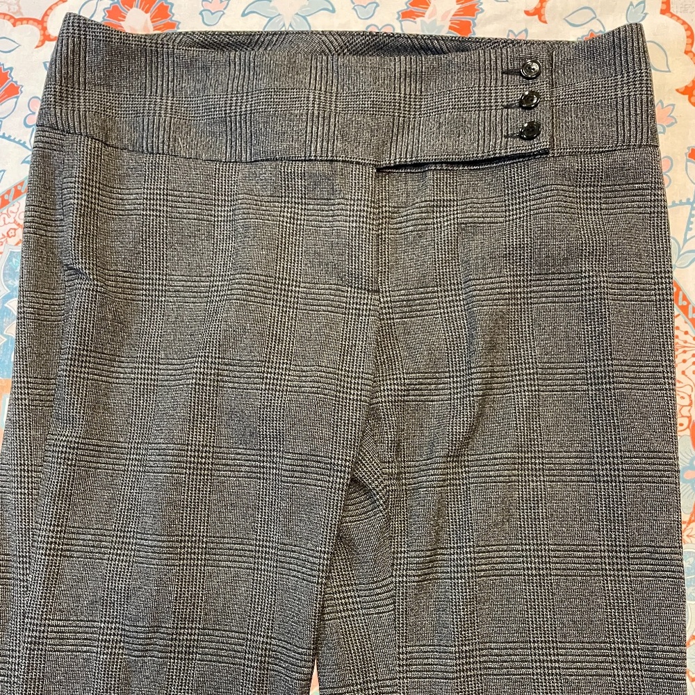Grey Plaid Pants